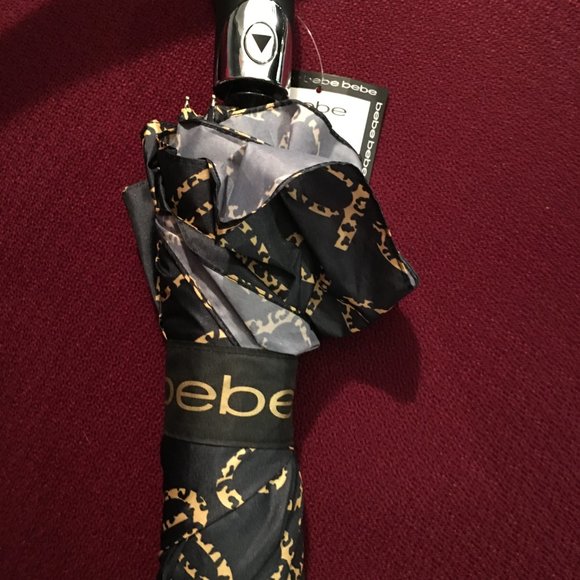 Bebe Small Black Folding Umbrella - So Pretty NEW Price is FIRM  Ki1  Totebox - Picture 3 of 4